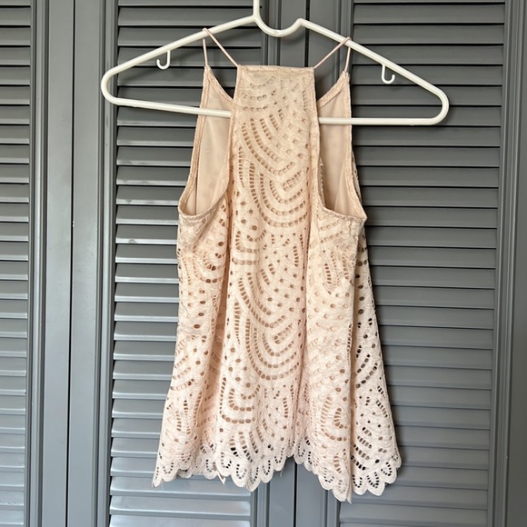 Aqua : Lace Cream Tank - X Small - Picture 2 of 7